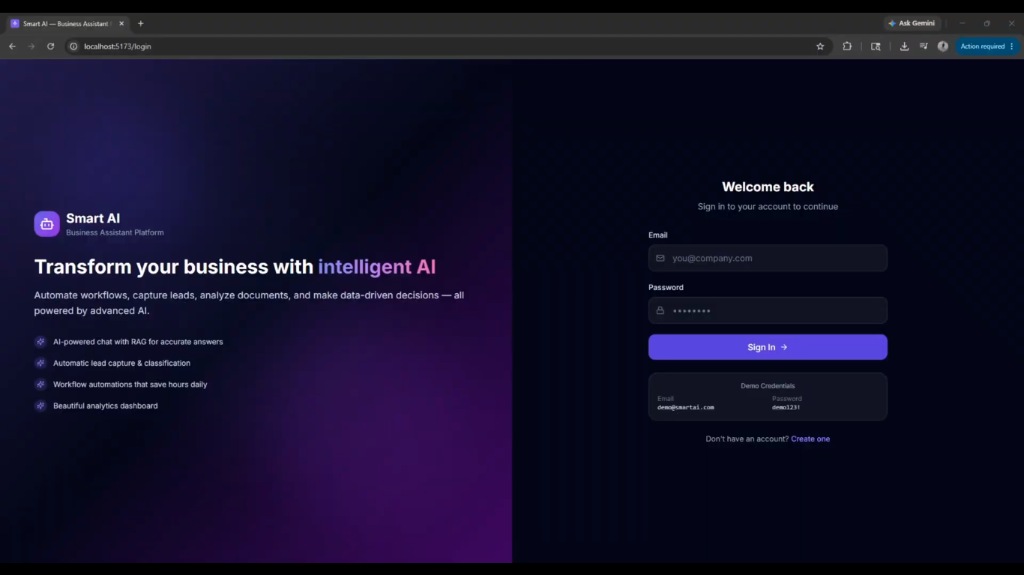 Smart AI Login Screen