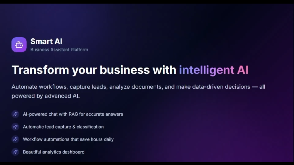 Smart AI Landing Page